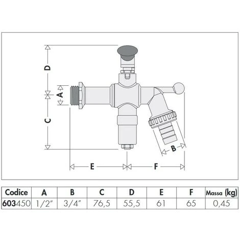 Robinet De Jardin Boule Avec Sécurité Antigel Caleffi 603450 | Chromé - Chromé 4 Robinet De Jardin Boule Avec Sécurité Antigel Caleffi 603450 | Chromé - Chromé – Image 2