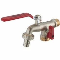 AROZ Robinet 1/4 De Tour 1/2 Nez 3/4 Ø15 + Sortie Vanne Mâle 3/4'