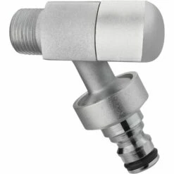 AROZ Robinet Design 1/4 De Tour Chrome Satin Mâle 1/2' Nez Automatique