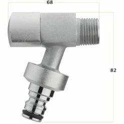 AROZ Robinet Design 1/4 De Tour Chrome Satin Mâle 1/2' Nez Automatique -Promos Raccord d'arrosage Magasin 11995921 4