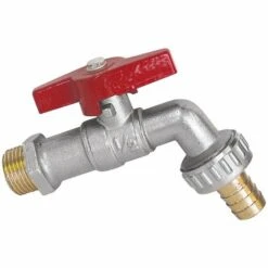 SOMATHERM Robinet Puisage 1/4 De Tour à Sphère, Manette Papillon - 1/2" (15/21)