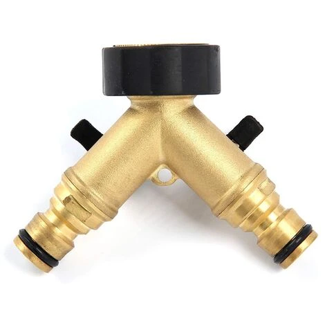 SOLDELA Nez De Robinet - Raccord Répartiteur Avec 2 Sorties Mâles - En Laiton - Jardin Ou Bricolage 5 SOLDELA Nez De Robinet - Raccord Répartiteur Avec 2 Sorties Mâles - En Laiton - Jardin Ou Bricolage – Image 3
