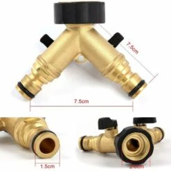 SOLDELA Nez De Robinet - Raccord Répartiteur Avec 2 Sorties Mâles - En Laiton - Jardin Ou Bricolage 10 SOLDELA Nez De Robinet - Raccord Répartiteur Avec 2 Sorties Mâles - En Laiton - Jardin Ou Bricolage -Promos Raccord d'arrosage Magasin 13376992 4