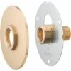 AROZ Platine De Fixation Robinet Exterieur à Visser + Platine Finition Brute