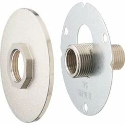 AROZ Platine De Fixation Robinet Exterieur à Visser + Platine Finition Nickelé