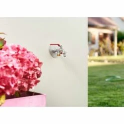 AROZ Platine De Fixation Robinet Exterieur à Visser + Platine Finition Nickelé -Promos Raccord d'arrosage Magasin 15287797 4