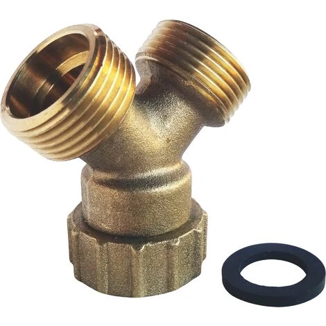 SOMATHERM FOR YOU Raccord De Jonction En Y Pour Tuyau D'alimentation Machine à Laver - 3/4 - BRUT 3 SOMATHERM FOR YOU Raccord De Jonction En Y Pour Tuyau D'alimentation Machine à Laver - 3/4 - BRUT