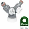 LEM SELECT Nez De Robinet Double Avec Vanne D'arrêt 20/27 Et 26/34 WHITE LINE -Promos Raccord d'arrosage Magasin 19476925 1