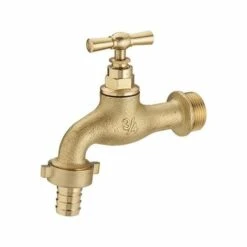 Aroz Robinet De Jardin à Clapet Mâle 15x21 - Mâle 20x27 Avec Raccord Au Nez Ø15