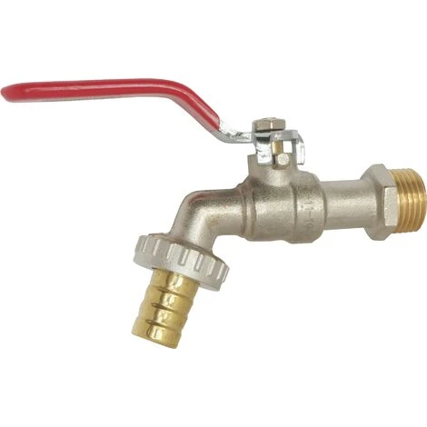 SOMATHERM FOR YOU Robinet De Puisage à Sphère - Poignée Plate - Mâle 1/2" - Raccord Au Nez 3/4 - Nickelé 3 SOMATHERM FOR YOU Robinet De Puisage à Sphère - Poignée Plate - Mâle 1/2" - Raccord Au Nez 3/4 - Nickelé