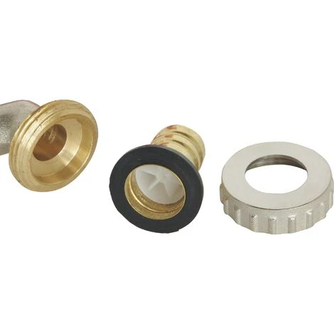 SOMATHERM FOR YOU Robinet De Puisage à Sphère - Poignée Plate - Mâle 1/2" - Raccord Au Nez 3/4 - Nickelé 5 SOMATHERM FOR YOU Robinet De Puisage à Sphère - Poignée Plate - Mâle 1/2" - Raccord Au Nez 3/4 - Nickelé – Image 3