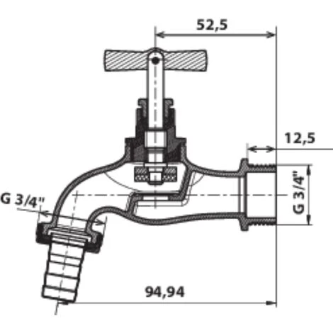 SOMATHERM FOR YOU Robinet De Puisage à Potence Brut - Mâle 3/4" - Raccord Au Nez 3/4 - Brossé 6 SOMATHERM FOR YOU Robinet De Puisage à Potence Brut - Mâle 3/4" - Raccord Au Nez 3/4 - Brossé – Image 4