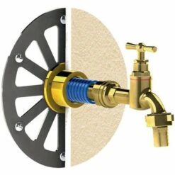 ANQUIER Applique Robinet De Jardin Sous Enduit APLIC'ENDUIT PER à Sertir Ø12