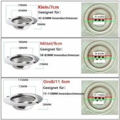 Crépine De Vidange, Crépine De Filtre D'évier D'évier De Baignoire De Douche D'évier De Cuisine En Acier Inoxydable 9 CM, Crépine De Vidange 2 Pièces LangRay 8 Crépine De Vidange, Crépine De Filtre D'évier D'évier De Baignoire De Douche D'évier De Cuisine En Acier Inoxydable 9 CM, Crépine De Vidange 2 Pièces LangRay -Promos Raccord d'arrosage Magasin 24227195 2