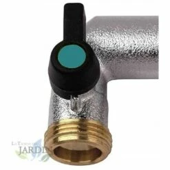 SUINGA Robinet De Jardin En Laiton Derivation 2 Sortie 3/4" Femelle X 3/4" Mâle -Promos Raccord d'arrosage Magasin 30360044 3