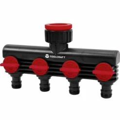 TOOLCRAFT 2302371 Plastique Distributeur Deau 4 Voies 26,44 Mm (3/4) (filet Ext.), 33,25 Mm (1) (filet Ext.) Avec Systè