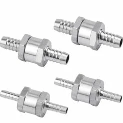 LONGZIMING Set De 4 Clapet Anti-retour Gasoil 6/8/10/12mm, Valve à Carburant En Alliage D'aluminium Avec Flèche Pour Pour Essence Diesel Voiture Bateau Moto