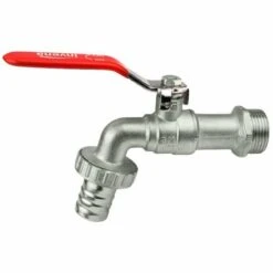 INVENA 1/2" BSP Robinet Jardin Robinet Levier Type Robinet Rouge Avec Bouchon