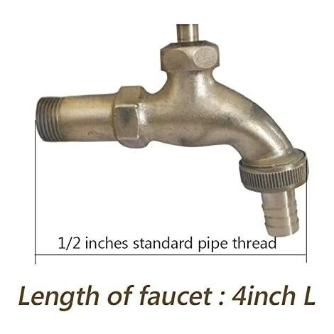 BRIDAY Robinet De Jardin Extérieur Décoratif Robinet De Tuyau D'eau En Laiton Rétro Fixé Au Mur Pour Tuyau De 1/2 "pouces, Dauphin 5 BRIDAY Robinet De Jardin Extérieur Décoratif Robinet De Tuyau D'eau En Laiton Rétro Fixé Au Mur Pour Tuyau De 1/2 "pouces, Dauphin – Image 3