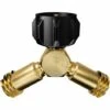 BRIDAY Répartiteur En Y Pour Réservoir De Propane, Adaptateur De Propane, Valve à 2 Voies Pour Une Bouteille De Gaz LP De 20 Lb Reliant 2 Appareils, Un Barbecue, Un Appareil De Chauffage, Des Poêles Et Plus Encore -Promos Raccord d'arrosage Magasin 35561696 1