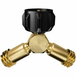 BRIDAY Répartiteur En Y Pour Réservoir De Propane, Adaptateur De Propane, Valve à 2 Voies Pour Une Bouteille De Gaz LP De 20 Lb Reliant 2 Appareils, Un Barbecue, Un Appareil De Chauffage, Des Poêles Et Plus Encore