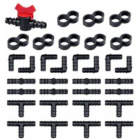 THSINDE 1/2" Tuyau D'arrosage T Eau Splitter Coude Bouchon D'extrémité 16 Mm Tuyau 3 Voies Irrigation Jardin Barbed Irrigation Goutte à Goutte Raccords 33pcs (Color : C) 3 THSINDE 1/2" Tuyau D'arrosage T Eau Splitter Coude Bouchon D'extrémité 16 Mm Tuyau 3 Voies Irrigation Jardin Barbed Irrigation Goutte à Goutte Raccords 33pcs (Color : C)