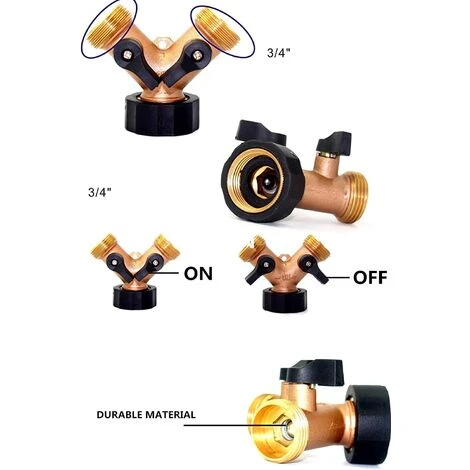 AIDUCHO Répartiteur Séparateur De Tuyau 2 Sorties, Distributeur Raccord D'arrosage Connecteur Prolongateur Adaptateur à Robinet Nez De Robinet Y Sélecteur Pour Jardin Serre Potager Pelouse #2 4 AIDUCHO Répartiteur Séparateur De Tuyau 2 Sorties, Distributeur Raccord D'arrosage Connecteur Prolongateur Adaptateur à Robinet Nez De Robinet Y Sélecteur Pour Jardin Serre Potager Pelouse #2 – Image 2