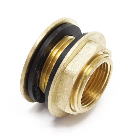 WILTEC Traverse Cuve Laiton 33,3mm (1") Mâle / 24,2mm (3/4") Femelle Raccord Fût Cuve Récupération Eau 3 WILTEC Traverse Cuve Laiton 33,3mm (1") Mâle / 24,2mm (3/4") Femelle Raccord Fût Cuve Récupération Eau