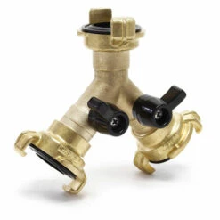 WILTEC Distributeur En Y Avec Raccords Rapides à Griffes 2× 26,44 Mm (3/4″) Avec Vannes D’arrêt