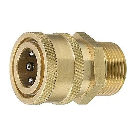 ECHOO Nettoyeur Haute Pression Coupler Adaptateur, Kit De Raccord Connexion Rapide, 3/8 à Filetage M22-14 Mâle Femelle, Diamètre Intérieur 14mm Pour Nettoyeur Haute Pression 4 ECHOO Nettoyeur Haute Pression Coupler Adaptateur, Kit De Raccord Connexion Rapide, 3/8 à Filetage M22-14 Mâle Femelle, Diamètre Intérieur 14mm Pour Nettoyeur Haute Pression – Image 2