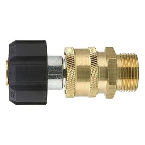 ECHOO Nettoyeur Haute Pression Coupler Adaptateur, Kit De Raccord Connexion Rapide, 3/8 à Filetage M22-14 Mâle Femelle, Diamètre Intérieur 14mm Pour Nettoyeur Haute Pression 5 ECHOO Nettoyeur Haute Pression Coupler Adaptateur, Kit De Raccord Connexion Rapide, 3/8 à Filetage M22-14 Mâle Femelle, Diamètre Intérieur 14mm Pour Nettoyeur Haute Pression – Image 3