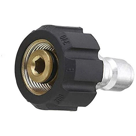 ECHOO Nettoyeur Haute Pression Coupler Adaptateur, Kit De Raccord Connexion Rapide, 3/8 à Filetage M22-14 Mâle Femelle, Diamètre Intérieur 14mm Pour Nettoyeur Haute Pression 6 ECHOO Nettoyeur Haute Pression Coupler Adaptateur, Kit De Raccord Connexion Rapide, 3/8 à Filetage M22-14 Mâle Femelle, Diamètre Intérieur 14mm Pour Nettoyeur Haute Pression – Image 4