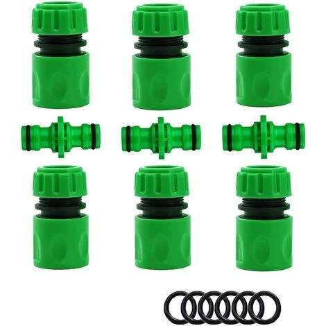 GUAZHUNIFR Raccord Tuyau D'Arrosage,Connecteur Arrosage Accessoires De Tuyau (6 Raccord De Tuyau Rapide, 3 Raccord Mâle Double), Kit De Connexion Rapide Et Facile. 3 GUAZHUNIFR Raccord Tuyau D'Arrosage,Connecteur Arrosage Accessoires De Tuyau (6 Raccord De Tuyau Rapide, 3 Raccord Mâle Double), Kit De Connexion Rapide Et Facile.