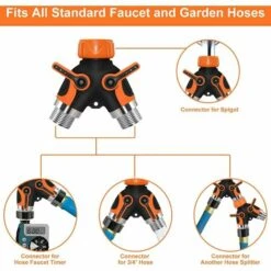 HIASDFLS Inverseur De Tuyau D'Arrosage Arrosage De Jardin Extérieur Inverseur De Robinet À Deux Voies -Promos Raccord d'arrosage Magasin 42477566 5