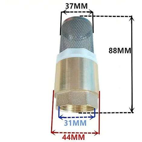 Clapet Crepine Anti Retour - Avec Crépine En Acier Inoxydable Et Vanne à Sens Unique/Vanne Non Retour/Clapet Anti-Retour Pompe 88 X 37mm Fontainebleau 5 Clapet Crepine Anti Retour - Avec Crépine En Acier Inoxydable Et Vanne à Sens Unique/Vanne Non Retour/Clapet Anti-Retour Pompe 88 X 37mm Fontainebleau – Image 3