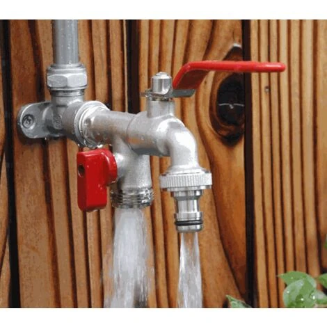 ELLE Robinet Double De Jardin, Robinet En Laiton, Robinet Double BSP 3/4 Pouces De Haute Qualité 4 ELLE Robinet Double De Jardin, Robinet En Laiton, Robinet Double BSP 3/4 Pouces De Haute Qualité – Image 2