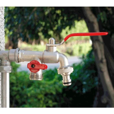 ELLE Robinet Double De Jardin, Robinet En Laiton, Robinet Double BSP 3/4 Pouces De Haute Qualité 5 ELLE Robinet Double De Jardin, Robinet En Laiton, Robinet Double BSP 3/4 Pouces De Haute Qualité – Image 3