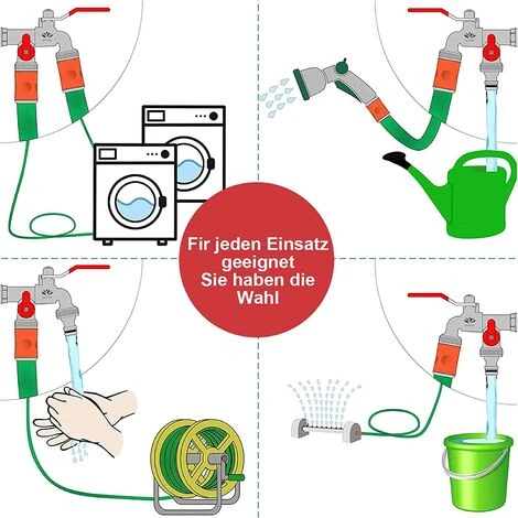 ELLE Robinet Double De Jardin, Robinet En Laiton, Robinet Double BSP 3/4 Pouces De Haute Qualité 7 ELLE Robinet Double De Jardin, Robinet En Laiton, Robinet Double BSP 3/4 Pouces De Haute Qualité – Image 5