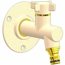 ANQUIER OSLO Robinet D'extérieur à Visser + Applique Sable Femelle 1/2"