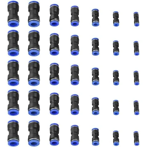 VERSAILLESFR 35pcs Connecteur Droit Pneumatique Raccords Rapides De Tube OD 4/6/8/10/12/14 / 16mm Connecter Raccord De Tube, Versailles 3 VERSAILLESFR 35pcs Connecteur Droit Pneumatique Raccords Rapides De Tube OD 4/6/8/10/12/14 / 16mm Connecter Raccord De Tube, Versailles
