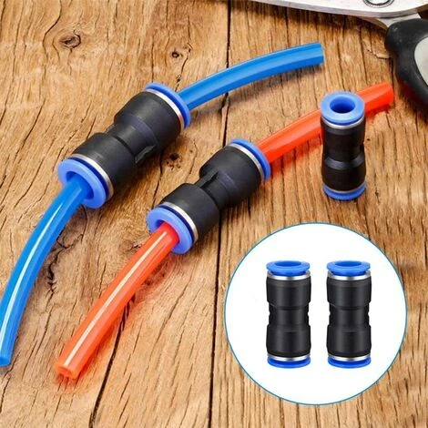 Connecteur Droit Pneumatique En Plastique Et Cuivre Raccord Rapide Air Push Connecteur à Poussoir Droit Raccords Connecter Rapides De Tuyau Pour Tube De Diamètre De 8mm,Irisfr,12Pcs 7 Connecteur Droit Pneumatique En Plastique Et Cuivre Raccord Rapide Air Push Connecteur à Poussoir Droit Raccords Connecter Rapides De Tuyau Pour Tube De Diamètre De 8mm,Irisfr,12Pcs – Image 5