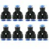 Pneumatique Raccords De Tuyau Raccord, Fixations Pneumatique Push Dans, Tuyau D'air Pneumatique Raccord, 1/4 Inch (6mm),Irisfr,8Pcs -Promos Raccord d'arrosage Magasin 50942740 1