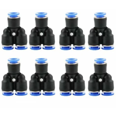 Pneumatique Raccords De Tuyau Raccord, Fixations Pneumatique Push Dans, Tuyau D'air Pneumatique Raccord, 1/4 Inch (6mm),Irisfr,8Pcs 3 Pneumatique Raccords De Tuyau Raccord, Fixations Pneumatique Push Dans, Tuyau D'air Pneumatique Raccord, 1/4 Inch (6mm),Irisfr,8Pcs