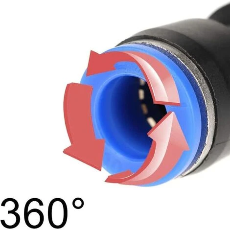 Pneumatique Raccords De Tuyau Raccord, Fixations Pneumatique Push Dans, Tuyau D'air Pneumatique Raccord, 1/4 Inch (6mm),Irisfr,8Pcs 5 Pneumatique Raccords De Tuyau Raccord, Fixations Pneumatique Push Dans, Tuyau D'air Pneumatique Raccord, 1/4 Inch (6mm),Irisfr,8Pcs – Image 3