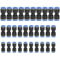 KARTOKNER 30pcs Connecteur Droit Pneumatique, Raccords De Fixation à Dégagement Rapide En Plastique Pour Tubes 6mm 8mm 10mm