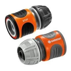 GARDENA RACCORDS RAPIDE AQUASTOP 13 MM (3/4 POUCE) ET 15 MM (5/8 POUCE): POUR DÉBUT ET FIN DE TUYAU, RACCORD COMPATIBLE AVEC TOU
