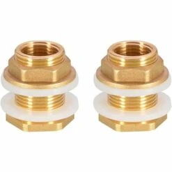 VERSAILLESFR 2 Pièces Dn20 3/4 Laiton Réservoir D'eau Tuyau D'eau Raccord Adaptateur Robinet Douille De Seau à Pluie Douille De Réservoir En Laiton Pour Robinet Seau De Pluie Réservoir D'eau, Versailles