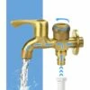 SUPERMARKET Robinet Double 1/2" Robinet De Jardin Laiton Robinet Extérieur Jardin Anti-Gel Robinet à Double Sortie Robinet Machine à Laver Robinet D'écoulement à Double Boule Pour Jardin, Machine à Laver，Superma -Promos Raccord d'arrosage Magasin 52691773 1