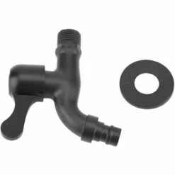 TINOR Robinet D'eau De Jardin De Robinet De Bâti De Mur De Noir D'acier Inoxydable 304 Pour La Salle De Bains(calibre：1/2) -Promos Raccord d'arrosage Magasin 52691987 4