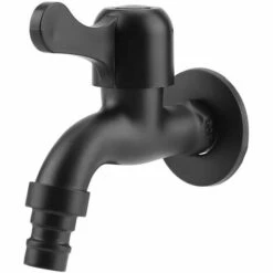 TINOR Robinet D'eau De Jardin De Robinet De Bâti De Mur De Noir D'acier Inoxydable 304 Pour La Salle De Bains(calibre：1/2) -Promos Raccord d'arrosage Magasin 52691987 5